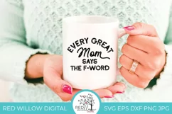 Funny mom life design displayed on a white coffee mug.