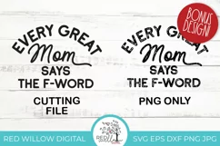 Funny mom life design displayed on a plain wood background. Includes two styles, solid and distressed