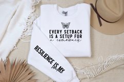 Every setback is a setup for a comeback Sleeve SVG Product Image 3