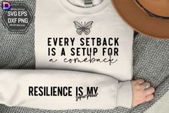 Every setback is a setup for a comeback Sleeve SVG Product Image 1