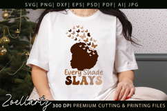 Black Woman SVG Juneteenth Black History Every Shade Slays Product Image 3