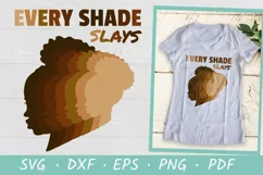 cut file being used as a shirt print by a black girl