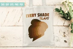 Black Woman SVG | Afro Woman SVG | Every Shade Slays Product Image 2