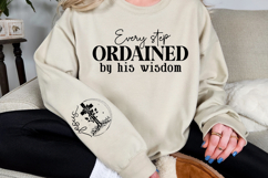 Every step ordained by His wisdom Sleeve SVG Design Product Image 2