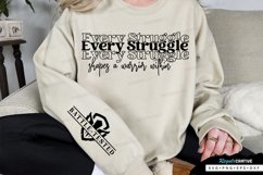 Every Struggle Shapes A Warrior Sleeve SVG, Motivational SVG Product Image 1