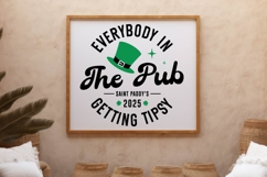 Everybody In The Pub Getting Tipsy Sign SVG Design Product Image 3