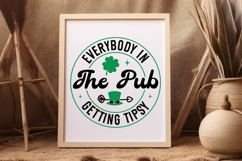 Everybody In The Pub Getting Tipsy Sign SVG Design Product Image 3