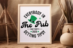 Everybody In The Pub Getting Tipsy Sign SVG Design Product Image 2