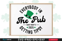 Everybody In The Pub Getting Tipsy Sign SVG Design Product Image 1