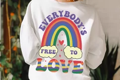 Everybody's Free To Love SVG, Pride Month SVG Design Product Image 3