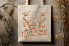 Everything is Figureoutable SVG Cute Frog Meditation Design Product Image 2