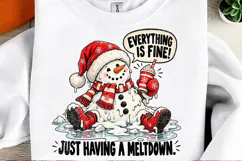 Everything Is Fine Just Having a Meltdown Funny Christmas Product Image 2