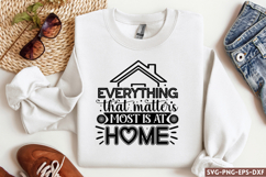 Everything that matters most is at home SVG, Family SVG Product Image 1