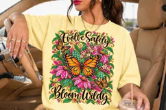 Evolve Safely Bloom Wildly Floral Butterfly PNG Product Image 2