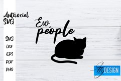 Antisocial Quotes SVG | Sarcastic Quotes|Funny Quotes Design Product Image 1