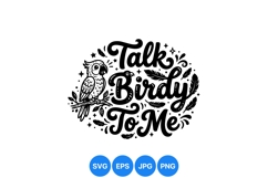 Funny Talk Birdy To Me Parrot SVG Design Product Image 1