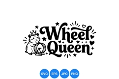 Cute Hamster Wheel Queen Vector Illustration Clipart Product Image 1