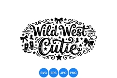 Hand Drawn Wild West Cutie Western SVG Design Product Image 1