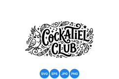 Hand Drawn Cockatiel Bird Illustration Design Product Image 1