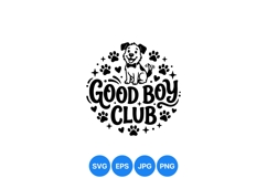Cute Good Boy Dog Illustration SVG Design Product Image 1