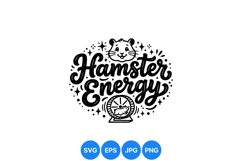 Cute Hamster Energy Wheel Cartoon SVG Product Image 1