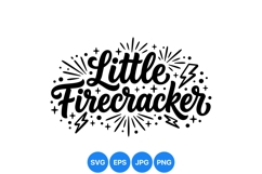 Hand Drawn Little Firecracker SVG Cut File Design Product Image 1
