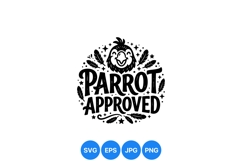 Funny Parrot Illustration Design For Crafts Product Image 1