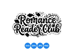 Romantic Reader Club Vector SVG Design Illustration Product Image 1