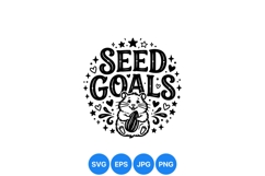 Cute Hamster Holding Seed SVG Illustration Design Product Image 1