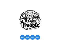 Cute Animal Quote Typography Vector Design Product Image 1