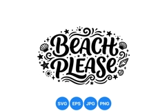 Playful Beach Typography Clipart Design For Summer Product Image 1
