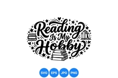 Inspirational Reading Hobby SVG Clipart Design Product Image 1