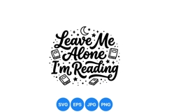 Hand Lettered Reading Quote Typography SVG Product Image 1