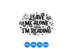 Hand Lettered Reading Quote SVG Design Product Image 1