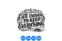 Hand Lettered Cute Hamster Quote Illustration Design Product Image 1