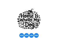 Cute Dog Home Illustration For Pet Lovers Product Image 1