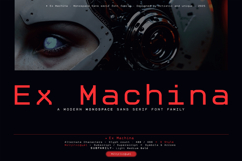 Ex Machina - Monospace Sans serif font family Product Image 1