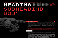 Ex Machina - Monospace Sans serif font family Product Image 10