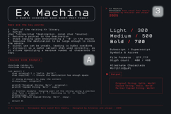 Ex Machina - Monospace Sans serif font family Product Image 11