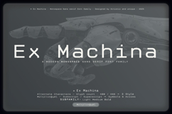 Ex Machina - Monospace Sans serif font family Product Image 2