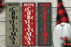 Merry Christmas vertical porch sign svg farmhouse signs Product Image 2