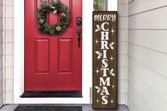 Merry Christmas vertical porch sign svg farmhouse signs Product Image 3