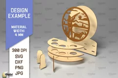 Men Shot Glass Holder Laser Cut. Shot Glass SVG Design Product Image 2