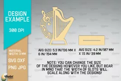 Music Decorative Sign Laser Cut. Music Signs SVG Design Product Image 2