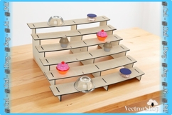 Laser-cut cupcake stand, 6-tier cake display, laser-cut Product Image 5