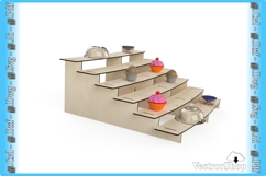 Laser-cut cupcake stand, 6-tier cake display, laser-cut Product Image 3