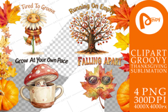 Exhausted Autumn Groovy Sublimation Product Image 1