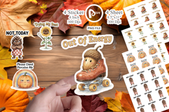 Exhausted Autumn Groovy Sticker Product Image 1
