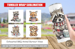 Exhausted BBQ Animal Burnout Tumbler Product Image 1