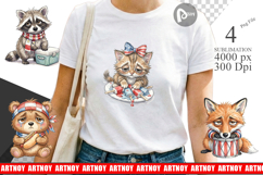 Exhausted BBQ Animal Sublimation Product Image 1